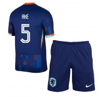 Holandia Nathan Ake #5 Koszulka Wyjazdowa dzieci ME 2024 Krótki Rękaw (+ krótkie spodenki)